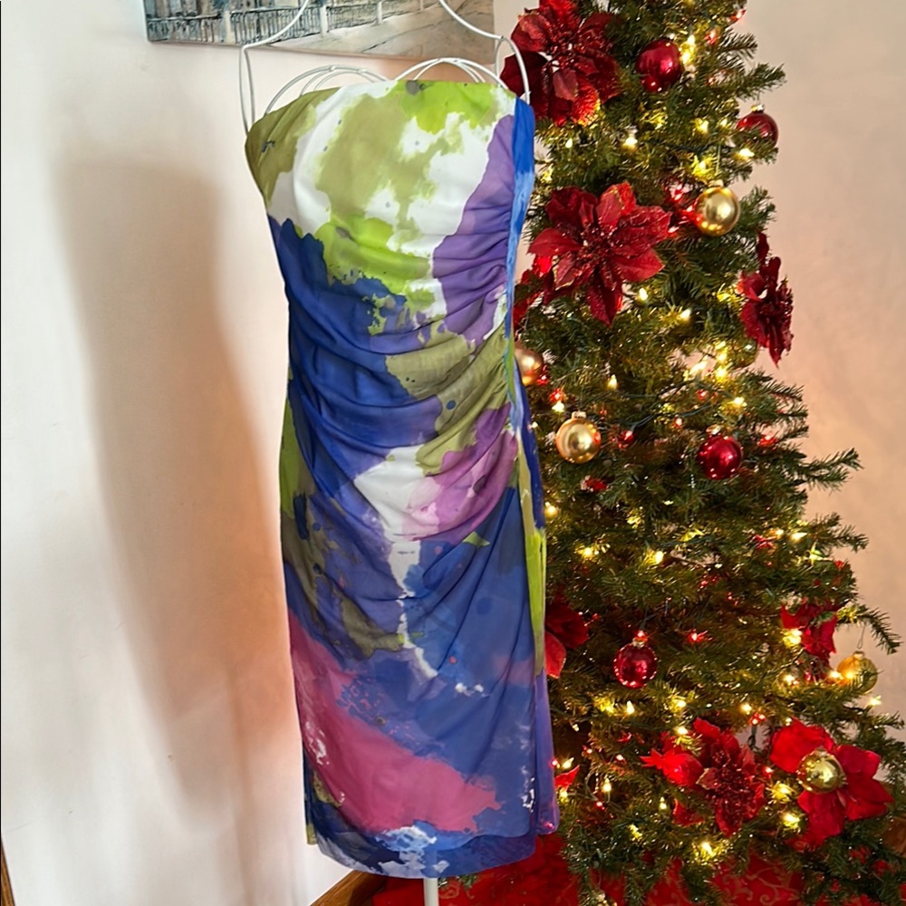 Multicolor Strapless Dress - Ethyl brand Size XL